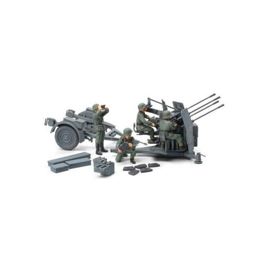Tamiya 32554 , German 20mm Flakvierling 38 – Niemiecka armata przeciwlotnicza , Skala 1:48
